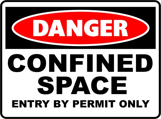 Confined Space Warning Sign