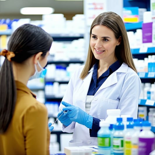 pharmacist working with a patient-1