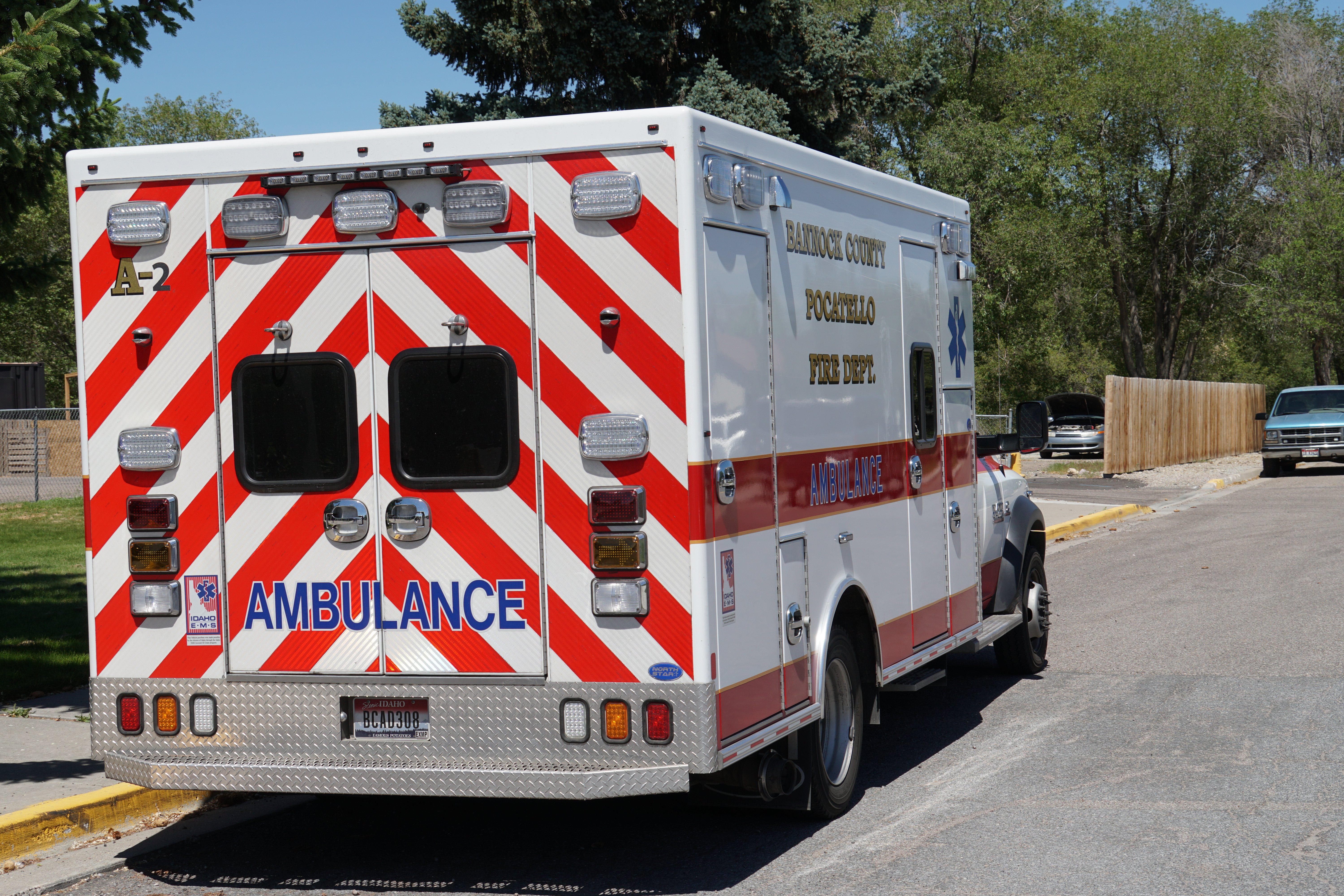 Ambulance parked on street